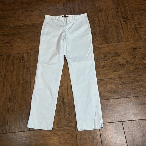 Banana Republic Aqua Blue Ryan Fit Straight Leg Ankle Pants Size 4 - Picture 7 of 11